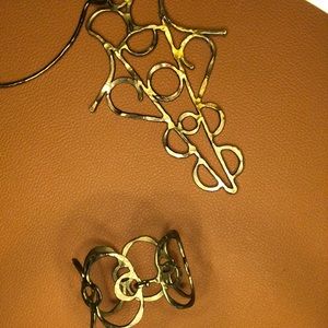 1970’s Brutalist Necklace and Bracelet